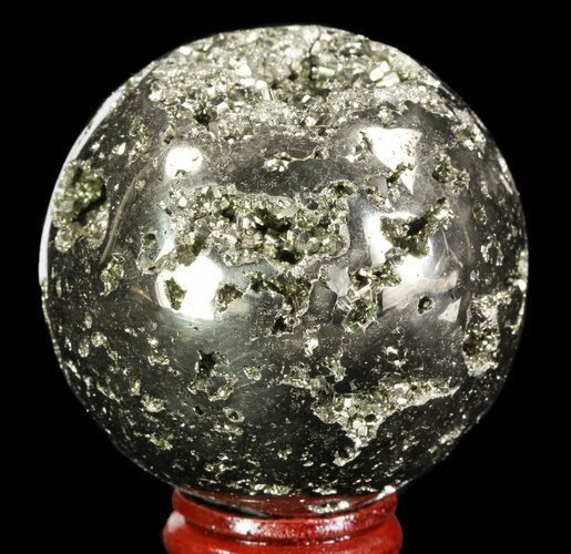 Polished Pyrite Sphere - Peru #65109